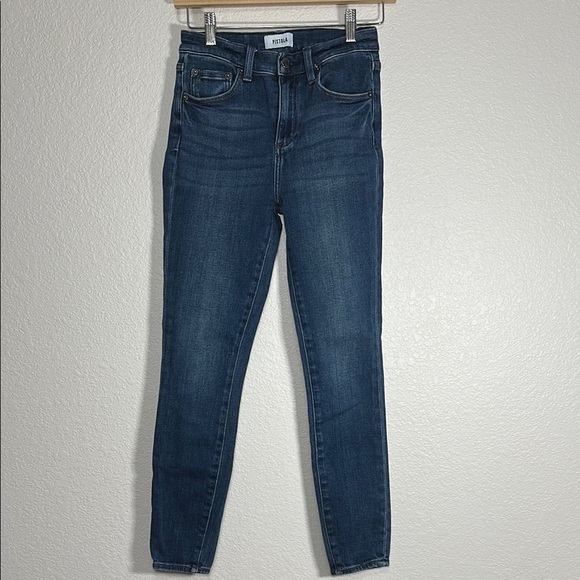 Pistola Blue Skinny Jeans with High-Rise Waist 25 - Picture 1 of 6